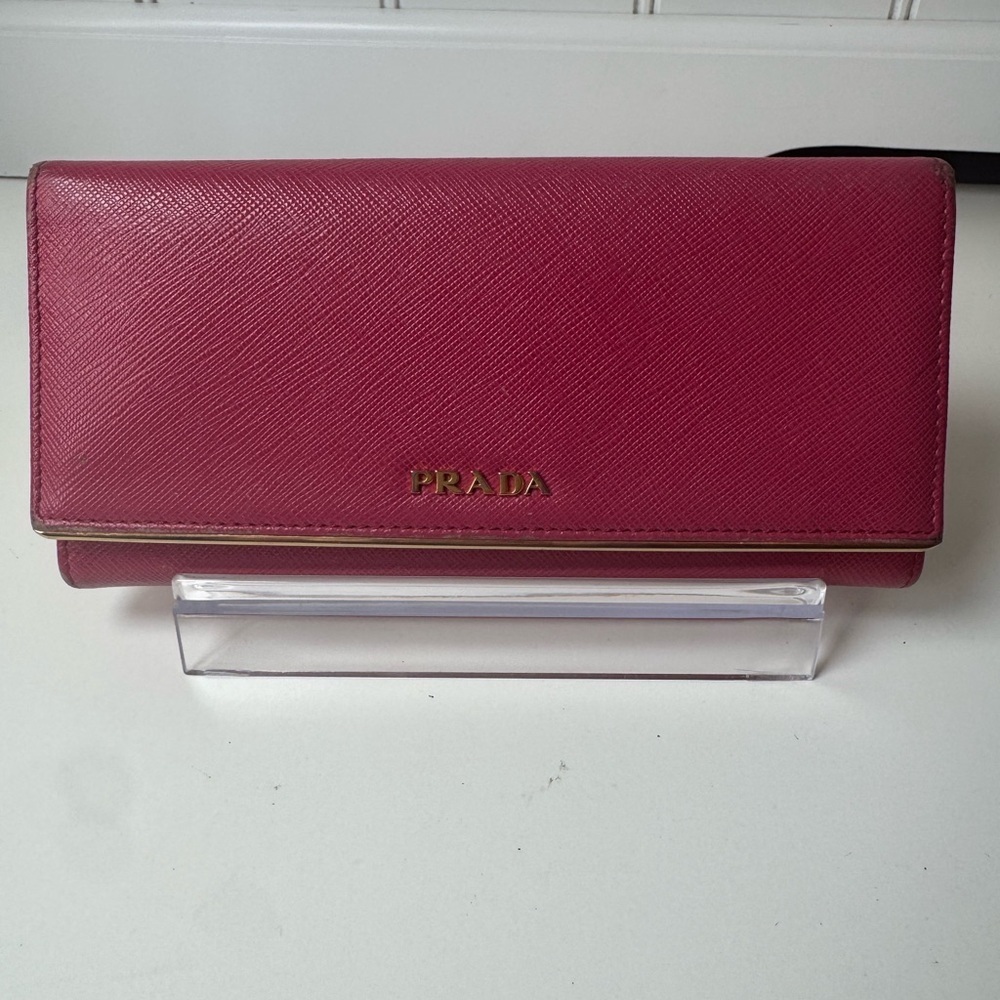 Prada Women’s Long Saffiano Metal Peonia Wallet